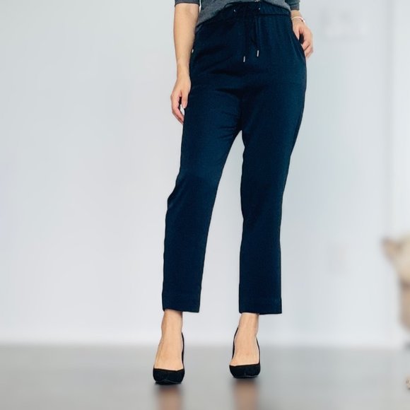 Sophisticated Navy Ankle-Length Pants - Size S - Picture 3 of 6